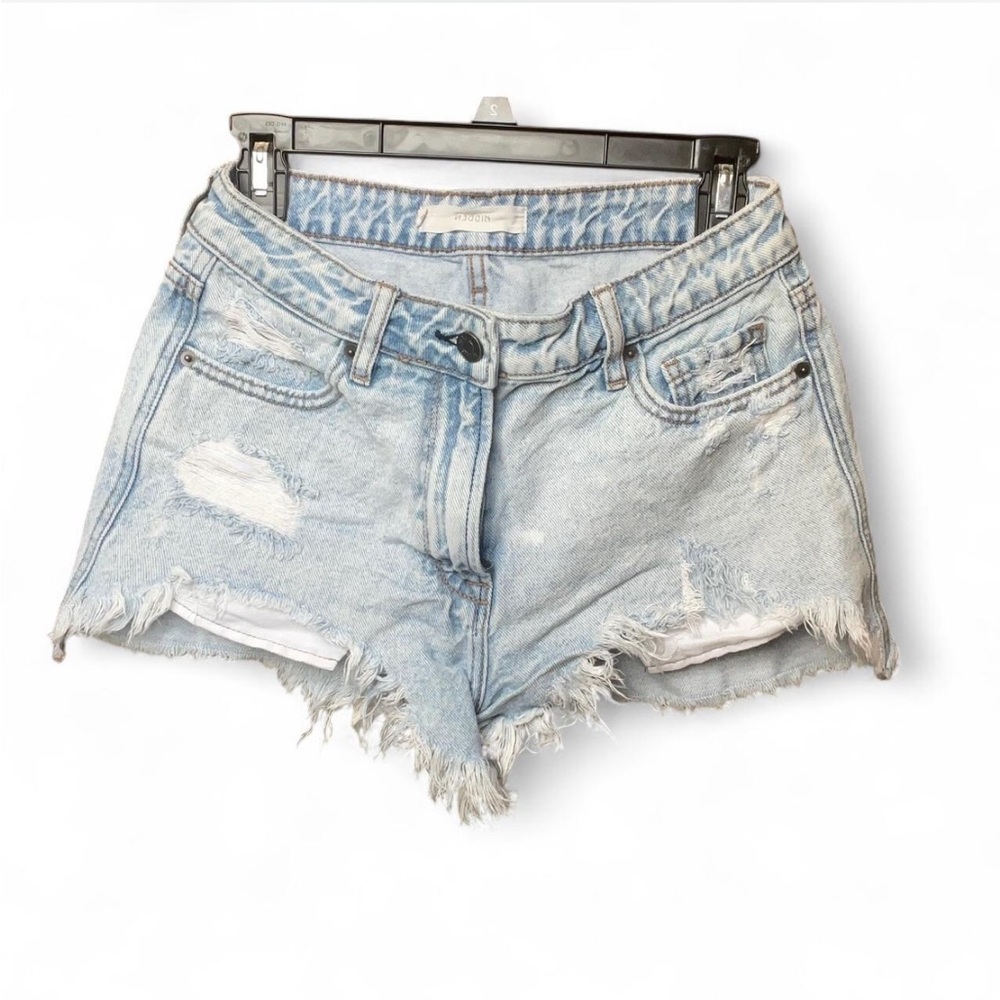 Distressed Denim Shorts